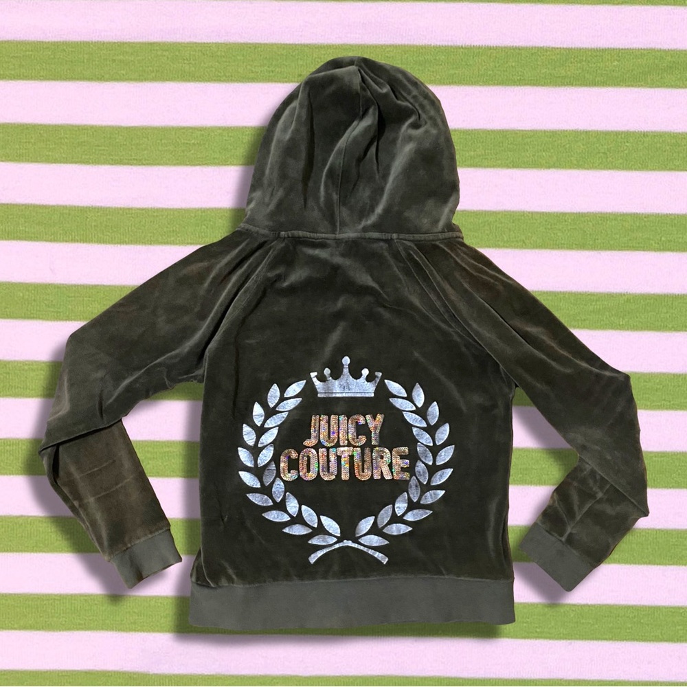 Olive green Juicy Couture tracksuit zip up jacket